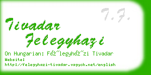 tivadar felegyhazi business card